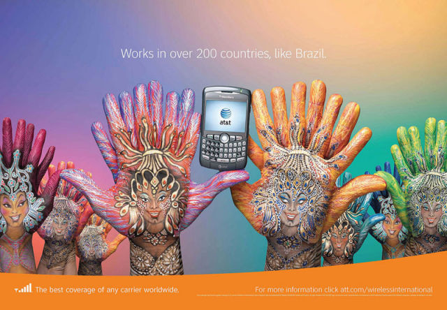 AT&T e seus anúncios incríveis de roaming internacional