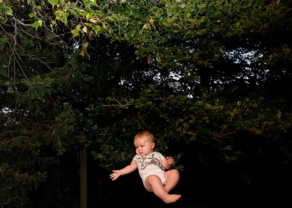 Projeto fotográfico: Bebês voadores