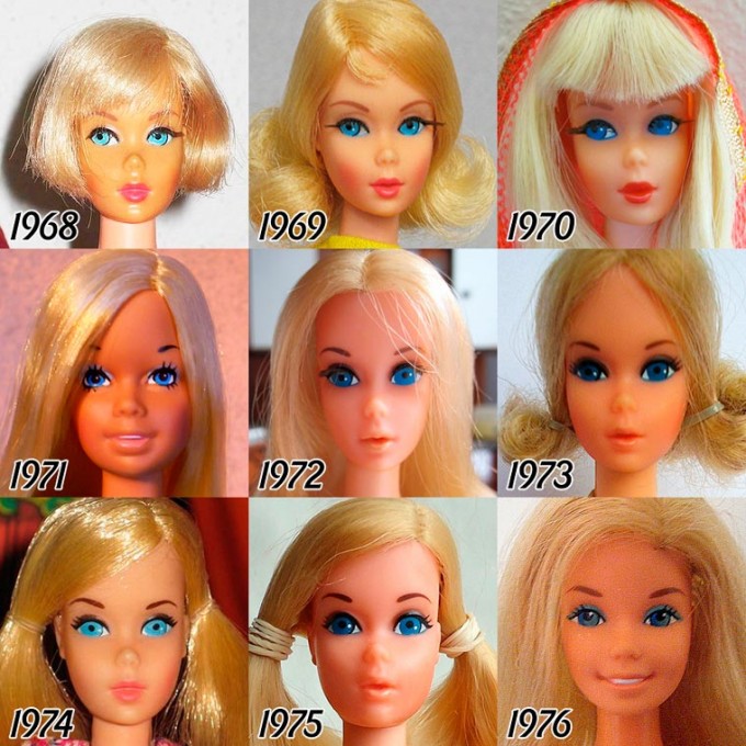 A evolução da Barbie entre 1959 e 2015 « Blog Ideias